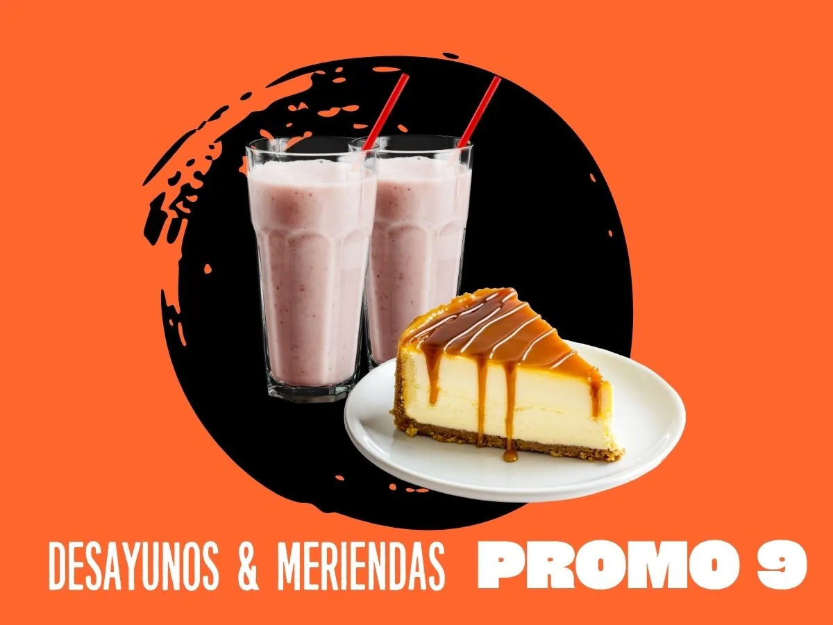 2 Licuados + porción de torta